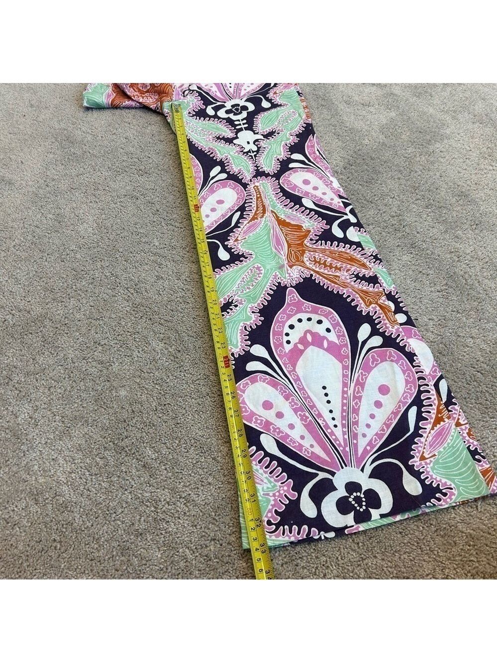 Zara paisley multicoloured printed retro bohemian flare pants - Picture 13 of 15